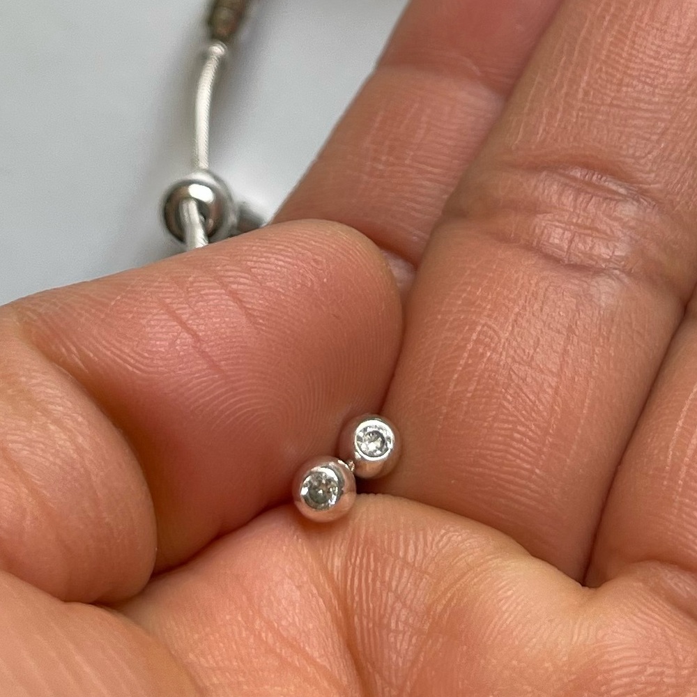 Authentic Pandora Slider Tennis Bracelet w/ 3 Pandora Charms EUC - Picture 13 of 16